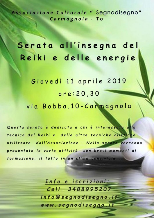 Serata all'insegna del Reiki e delle Energie - ottobre 2019